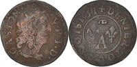 France Denier Tournois Coin, Trévoux, Copper, Boudeau:1090 -