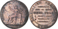 France 2 Sols Coin, Monneron à la Liberté, Birmingham -