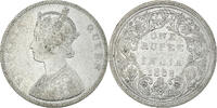 INDIA-BRITISH Rupee Coin, Victoria, Bombay, Silver, KM:473.1 -