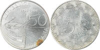 Italy 5 Euro 50 ans de la télévision, Rome, Silver, KM:254 -