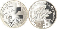 France 100 Francs Coin, Jean Moulin, BE, Silver, KM:1023 -