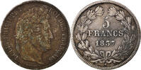 France 5 Francs Coin, Louis-Philippe, Lille, Silver -