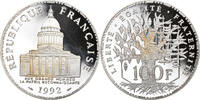 France 100 Francs Coin, Panthéon, Paris, BE, Silver -