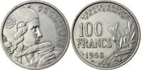 France 100 Francs Coin, Cochet, Copper-nickel, KM:919.1 -