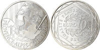 France 10 Euro Provence-Alpes-Cote d'Azur, Paris, Silver -