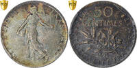 France 50 Centimes Semeuse, Paris, Silver, PCGS, Gadoury:420 -