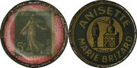 France 5 Centimes Coin, Anisette, Marie Brizard, Timbre-Monnaie -