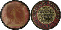 France 10 Centimes Coin, Chocolat François, Bordeaux, Timbre-Monnaie -