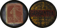 France 10 Centimes Coin, Gargantua, Poissons, Lorient, Timbre-Monnaie -