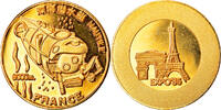 France Token Expo 85, Nautile, Arts & Culture, Copper Gilt -