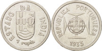 INDIA-PORTUGUESE Rupia Coin, Silver, KM:22 -