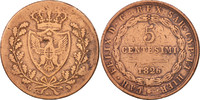 ITALIAN STATES 5 Centesimi Coin, SARDINIA, Carlo Felice, Torino -