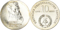 GERMAN-DEMOCRATIC REPUBLIC 10 Mark Coin, 175th Anniversary - Birth of Ludwig Feuerbach -