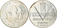 Norway 25 Kroner Coin, Olav V, Silver, KM:414 -
