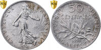 France 50 Centimes Semeuse, Paris, Silver, PCGS, Gadoury:420 -