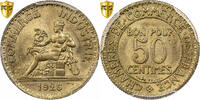 France 50 Centimes Chambre de commerce, Paris, Cupro-Aluminium, PCGS -