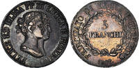 ITALIAN STATES 5 Franchi Coin, LUCCA, Felix and Elisa, Firenze -