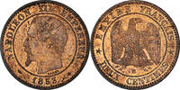 France 2 Centimes Coin, Napoleon III, Napoléon III, Strasbourg -