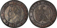 France 2 Centimes Coin, Napoleon III, Napoléon III, Bordeaux -