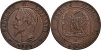 France 10 Centimes Coin, Napoleon III, Napoléon III, Strasbourg -