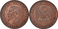 France 2 Centimes Coin, Napoleon III, Napoléon III, Rouen -