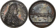 France Medal Louis XIV, Construction du Pont Royal, Silvered -