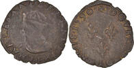 France Double Tournois Coin, Charles X, Dijon, Copper -