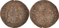 France Double Tournois Coin, Ardennes, Fréd-Maurice de La Tour, Sedan -