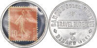 France 10 Centimes Coin, Banque Jules Boutin Travel Bureau, Boutin -