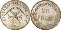 France Franc token, Littoral Deuxième Lot, Cie. Des Mines, Silver -