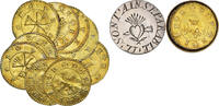 France Love Token Treizain, Denier bractéate à épouser, Vermeil -