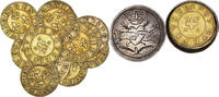 France Love Token Treizain, Denier bractéate à épouser, Vermeil -