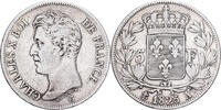 France 5 Francs Charles X, Paris, Silver, Gadoury:643 -