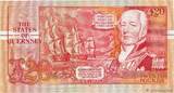GUERNSEY 20 Pounds Petit numéro 1990 AU