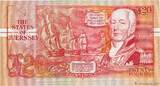 GUERNSEY 20 Pounds Petit numéro 1990 AU