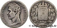 FRANCE 1 franc Charles X, matrice du revers à quatre feui CHARLES X Nantes 1829 (23mm, 5g, 6h) -