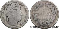 FRANCE 1 franc Louis-Philippe, couronne de chêne LOUIS-PHILIPPE I Lyon 1836 (23mm, 5g, 6h) -