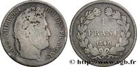 FRANCE 1 franc Louis-Philippe, couronne de chêne LOUIS-PHILIPPE I Strasbourg 1846 (23mm, 5g, 6h) -