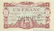 FRANCE regionalism and miscellaneous 1 Franc Annulé FRANCE regionalism and miscellaneous 1 Franc Annulé 1921 XF -