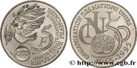 FRANCE 5 francs Cinquantenaire de l’ONU V REPUBLIC Pessac 1995 (29mm, 10g, 6h) -