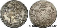 FRANCE Dixième d'écu aux branches d’olivier, tête ceinte LOUIS XV THE BELOVED Paris 1744 (21,5mm, 2,96g, 6h) -