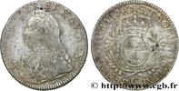 FRANCE Écu dit aux branches d'olivier LOUIS XV THE BELOVED Caen 1740 (41,5mm, 29,27g, 6h) -