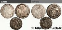 FRANCE Lot de 3 monnaies royales en argent LOUIS XV THE BELOVED Ateliers divers n.d. (21mm, 6,65g, h) -