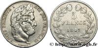 FRANCE 5 francs IIIe type Domard LOUIS-PHILIPPE I Bordeaux 1847 (37mm, 24,69g, 6h) -