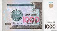 UZBEKISTAN 1000 Sum UZBEKISTAN 1000 Sum 2001 UNC -