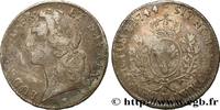 FRANCE Écu aux branches d’olivier, tête ceinte d’un bande LOUIS XV THE BELOVED Strasbourg 1744 (41mm, 28,53g, 6h) -
