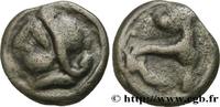 FRANCE Potin à la tête casquée et à l’animal retourné SEQUANI, Unspecified Ier siècle avant J.-C. (17,5mm, 3,42g, h) -