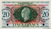 GUADELOUPE 20 Francs Spécimen GUADELOUPE 20 Francs Spécimen 1943 AU- -