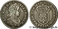 FRANCE Douzième d'écu, portrait à la mèche longue LOUIS XIV THE SUN KING Limoges 1659 (20,5mm, 2,25g, 6h) -
