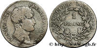 FRANCE 1 franc Bonaparte Premier Consul CONSULATE Perpignan 1804 (23mm, 4,77g, 6h) -